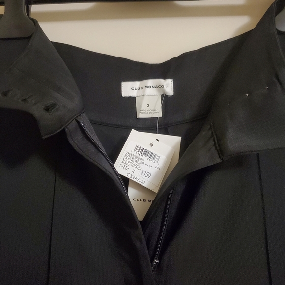 Brand new with tags. Club Monaco wide black silk pants - Picture 6 of 11